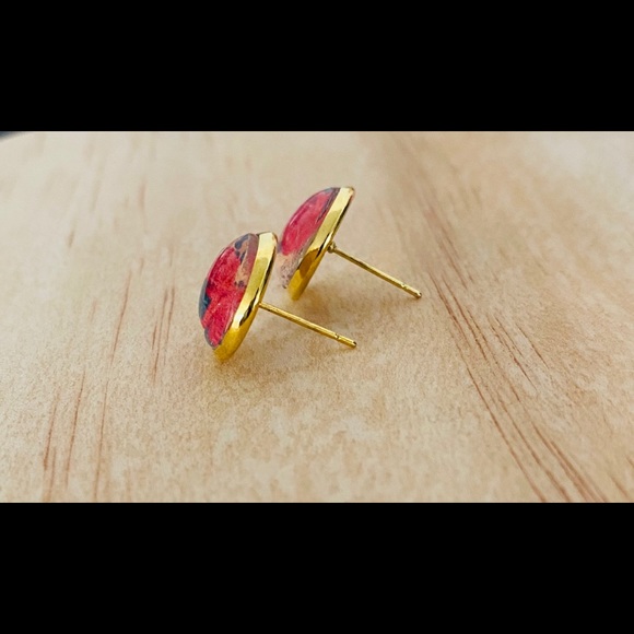 Handmade cabochon earrings. - Picture 3 of 4